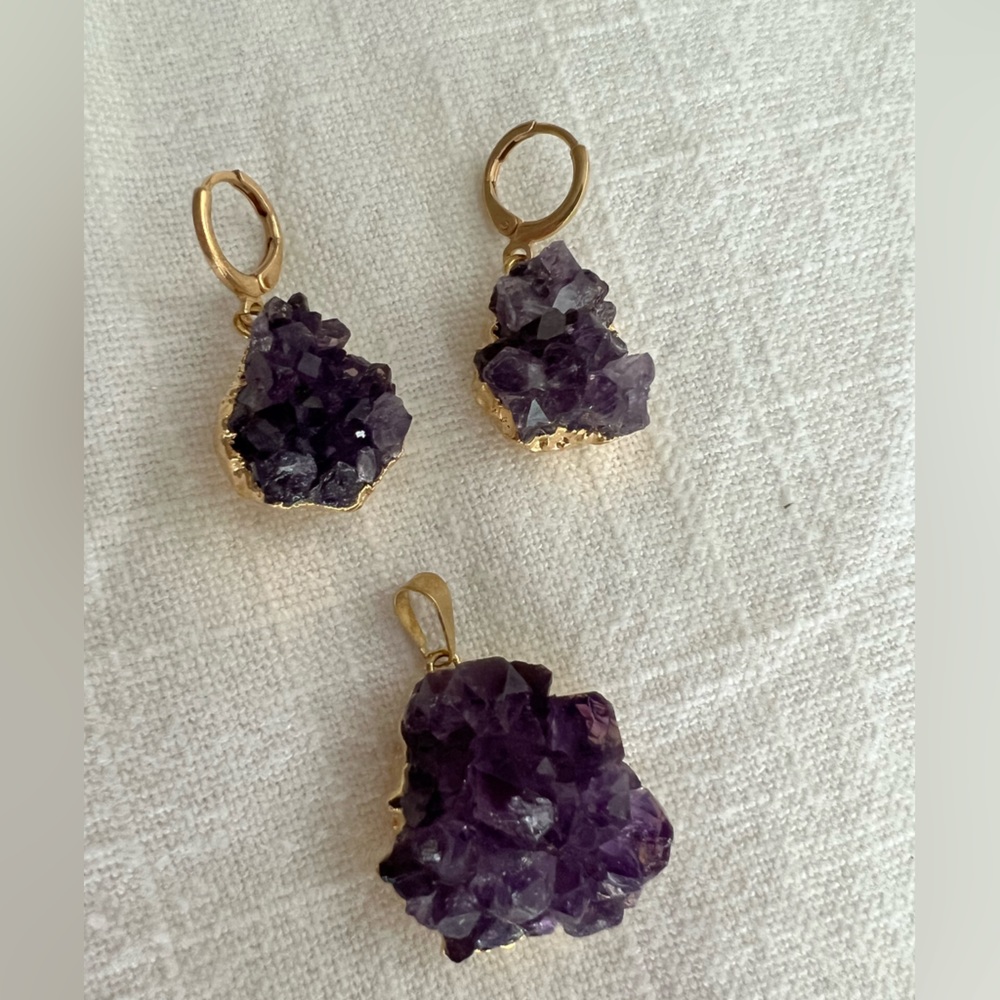 Real Quartz gold dipped set